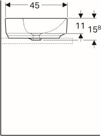 Geberit VariForm Aufsatz-WT, elliptisch mit HLB, 60x45cm, m. Ül., weiß, KeraTect