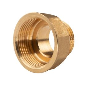Messing Gewinde-Fitting Reduzierstück 1 1/4"IG - 1"AG, schwere Ausführung