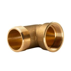 Messing Gewinde-Fitting 90° Winkel 2"IG - 2"AG (DN 50) - schwere Ausführung