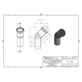 HTsafeB Bogen DN 32 45 Grad