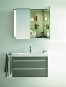 Möbelwaschtisch D-Code 850 mm mit ÜL, mit HLB, 1 HL, weiß