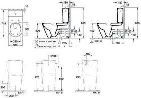 Villeroy & Boch Tiefspül-WC spülrandlos Archite 370x700mm Rechteck Weiß Alpin C+