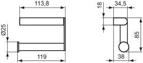 Papierrollenhalter Connect ohne Deckel Chrom