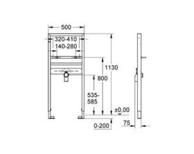 Vorwandinstallationssystem Rapid SL für Waschtisch