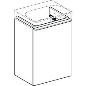 Geberit Smyle Square US für HWB, m. 1 Tü 44,2x61,7x35,6cm, weiß