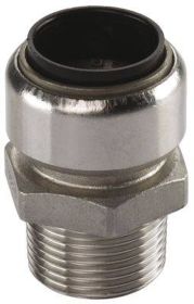 Edelstahl Steckfitting Tectite Übergangsverschraubung Außengewinde 22 mm - 1/2" DVGW 5 Stück