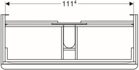 Geberit Smyle Square US für WT, m. 2 Sch 118,4x61,7x47cm, weiß