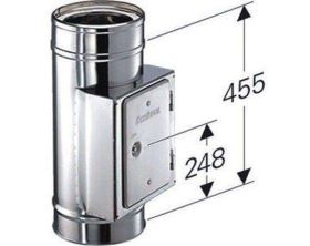 Schornstein Reinigungselement eckig Edelstahl DW DN 130