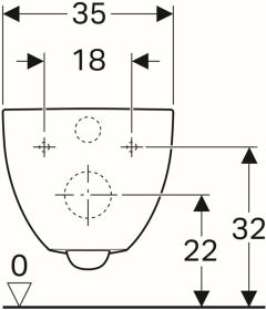 Geberit Acanto Wand-WC Tiefspüler geschlossene Form Rimfree, weiß KeraTect