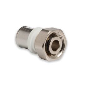 Selfio-Press Aluverbund Pressfitting  Übergangsverschraubung Eurokonus-Gewinde (vernickelt) 20 x 2 mm - 3/4" TH + U Kontur
