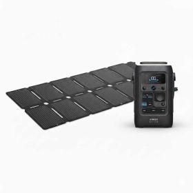 Anker SOLIX C300X DC + PS100X Set – Tragbare Powerstation mit 100W Solarpanel