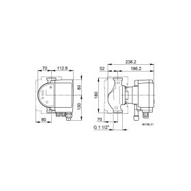 Biral Umwälzpumpe ModulA 25-6 180 RED T2 S, PN 6/10 mit Wärmedämmschale