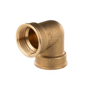 Messing Gewinde-Fitting 90° Winkel 1 1/4"IG - 1 1/4''IG (DN 32) - schwere Ausführung