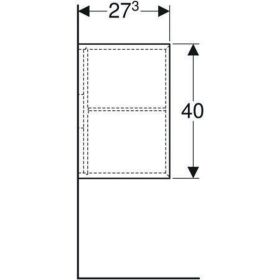 Geberit iCon Seitenelement wandhängend 37x40x27,3cm, lava