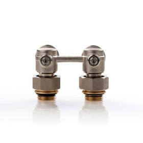 Simplex Hahnblock E1/50 Standard, Eckform, für Heizkörper mit ½ Zoll IG