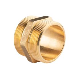 Messing Gewinde-Fitting Doppelnippel 2"AG - 2''AG (DN 50) - schwere Ausführung