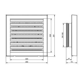 Zehnder Außenwandgitter für Wandeinbau DN 160