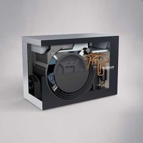 Buderus Luft-Wasser-Wärmepumpe Logaplus M WLW186i-4 AR T180 schwarz