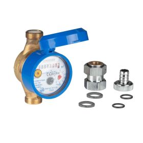 Garten-Wasserzähler Kaltwasser 2,5 m³ 110 mm 3/4 Zoll Anschluss mit Schutzhaube