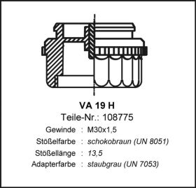 Stellantrieb Fußbodenheizung 230 V AC NC Alpha 5 Ventilanpassung VA19H