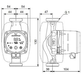 Grundfos Alpha 2 Hocheffizienz-Umwälzpumpe 15-40 130 mm