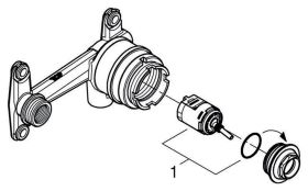 GROHE Einhand-UP-Einbaukörper 23429 für Joystick 2-Loch-WT-Batterien