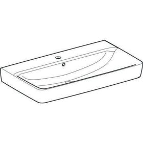 Geberit Renova Plan Waschtisch, 85x48cm m. Hl., m. Ül., weiß