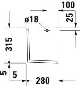 Halbsäule Starck 3 f.030065/60/55 u.030480/70/10 weiß