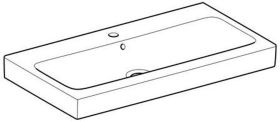 Geberit iCon Waschtisch, 90x48,5cm m. Hl., m. Ül., weiß