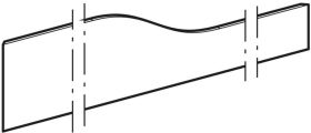 Geberit Bambini Dekorblende, Front für 4 WT-Arm., tieferes Becken re, weiß