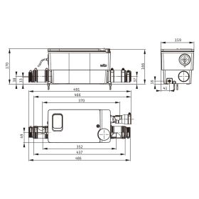 Wilo Abwasser-Kleinhebeanlage DrainLift MINI3-XXS-EF