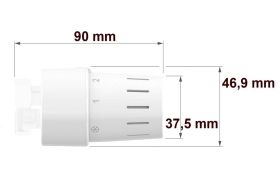 Simplex Heizung Design-Thermostatkopf TC-S3 Klemmanschluss