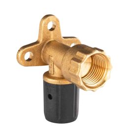 Selfio-Steck Aluverbund Steckfitting  Wandwinkel 16 x 2 mm - 1/2" - 52 mm DVGW