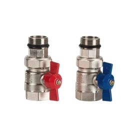 Kugelhahn-Set 1" Typ C rot / blau