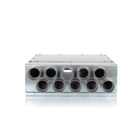 Luftverteiler 10x DN75 für Kunststoff-Flexkanal mit Schalldämpfer DN160