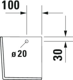 Halbsäule DuraStyle für 231965, 231960, 231955, weiß