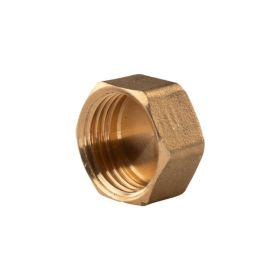 Messing Gewinde-Fitting Kappe 1/2"IG (DN 15) - schwere Ausführung