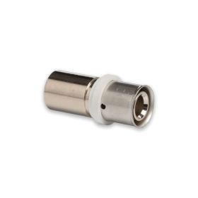 Selfio-Press Aluverbund Pressfitting  Übergang Kupferrohr 20 x 2 mm - 22 mm (Pressanschluss) vernickelt TH + U Kontur