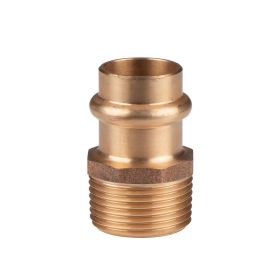Kupfer Pressfitting Übergang aus Rotguss 18 mm - 3/4" AG V+M-Kontur DVGW
