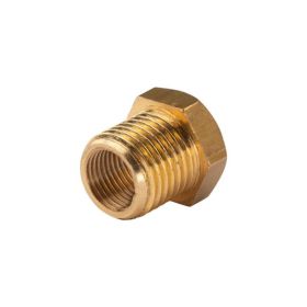 Messing Gewinde-Fitting Reduzierung 3/8" AG (DN10) - 1/8" IG (DN6) - schwere Ausführung