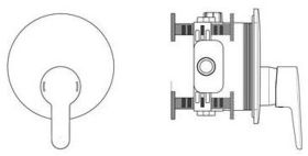 Ideal Standard Brausearmatur UP Ceraplus Rosette d:163mm Chrombrause