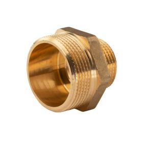 Messing Gewinde-Fitting Reduziernippel 1"AG (DN 25) - 1 1/2"AG (DN 40) - schwere Ausführung