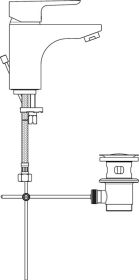 Ideal Standard Waschtischarmatur 145 Cer m.Ablgarn., Ausladung 109mm, Chrom