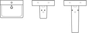 Ideal Standard Waschtisch Connect Cube, kompakt, 550x375x175mm, Weiß