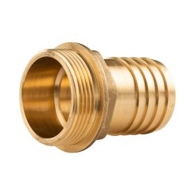 Messing Gewinde-Fitting Schlauchanschluss 1 1/2" AG (DN 40) Länge 38 mm - schwere Ausführung