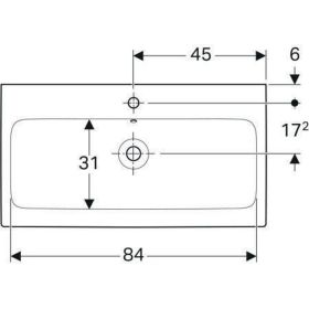 Geberit iCon Waschtisch, 90x48,5cm m. Hl., m. Ül., weiß