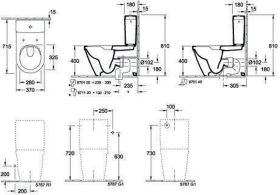 Villeroy & Boch Tiefspül-WC spülrandlos Archite 370x700mm Rechteck Weiß Alpin C+
