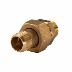 Messing Gewinde-Fitting Verschraubung gerade 3/8 " - 3/8" (DN10) - schwere Ausführung