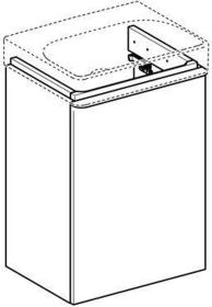 Geberit Smyle Square US für HWB, m. 1 Tü 44,2x61,7x35,6cm, weiß