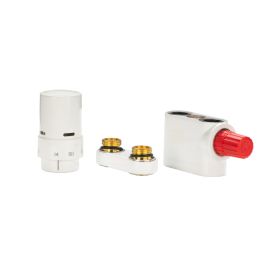 Danfoss Anschlussarmatur VHX Duo Set R 1/2 Durchgangsform mit RAX-Fühlerelement